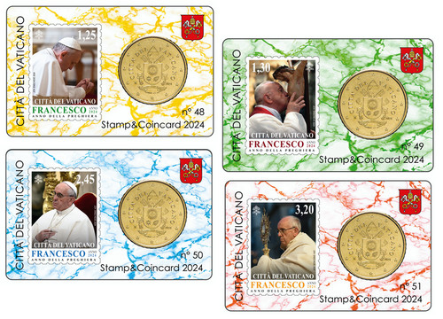 Stamp and coin card vatican - stamp,