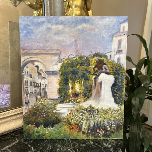 Tableau huile sur panneau - sur,