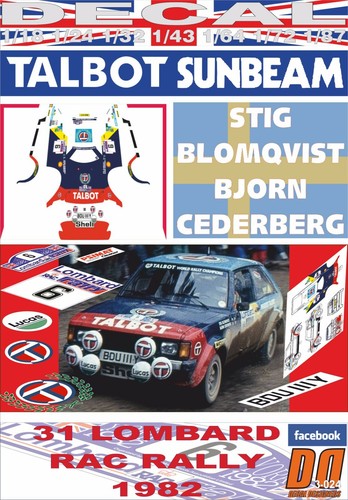 Decal talbot sunbeam - decal, lotus
