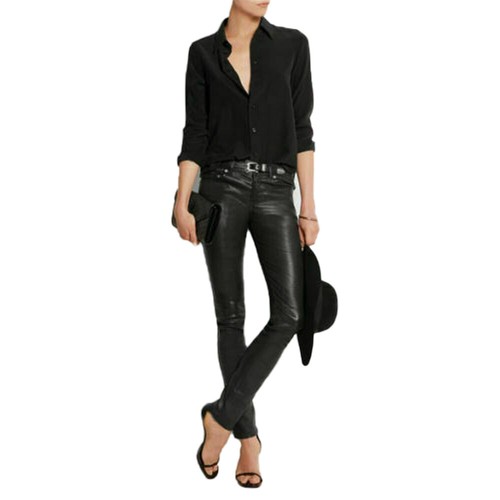 Pantalon jeggings cuir noir - jeggings,