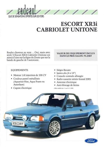 Catalogue brochure ford escort - catalogue,