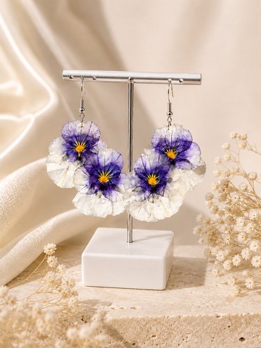 Boucles oreilles fleur - boucles, d'oreilles