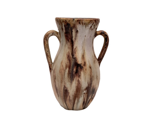 Vase grès flammé signé - vase,