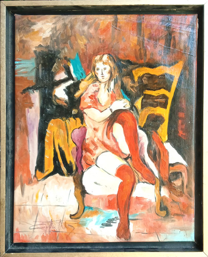 Huile sur toile - -,
