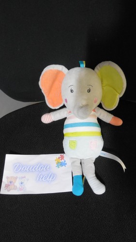 Doudou peluche éléphant gris - doudou,