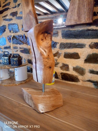 Sculpture bois abstrait - bois,
