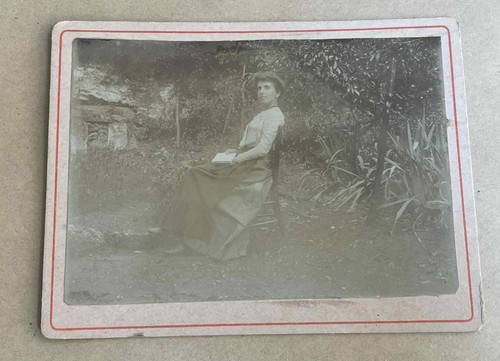 Ancienne photo contrecollee - ancienne,