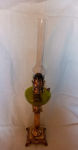 Grande lampe pétrole onyx - pétrole,