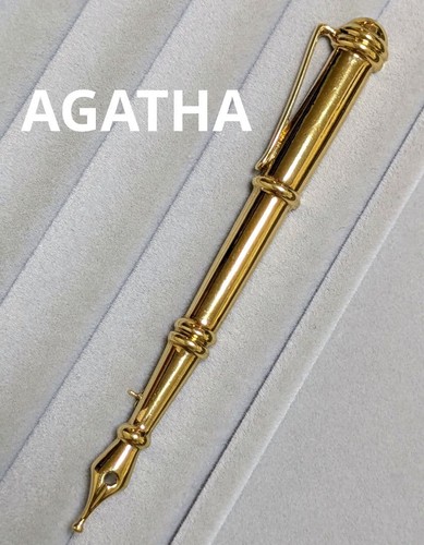 Pendentif broche dorée agatha - dorée,