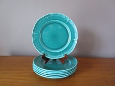 6 Assiettes plates 24 cm Verts