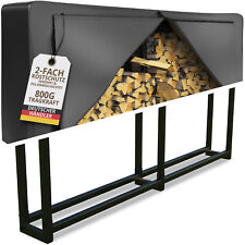 Range-Bûches En Métal Pour Extérieur Avec Housse Serre Bûche ZINGUÉ