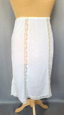Joli Jupon nylon viscose vintage satiné dentelle Taille M FR38 US6 UK10 EU36