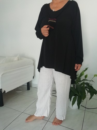 Tunique noire caty lesca - tunique,