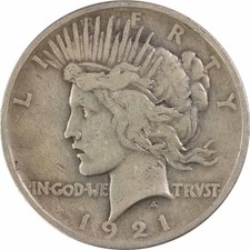 1921 Peace Silver Dollar VF