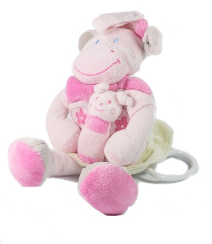 Doudou vache rose peluche - doudou,