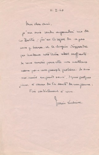 Julien luchaire rend visite - luchaire, à