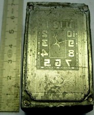 Plaque imprimerie horloge - plaque,