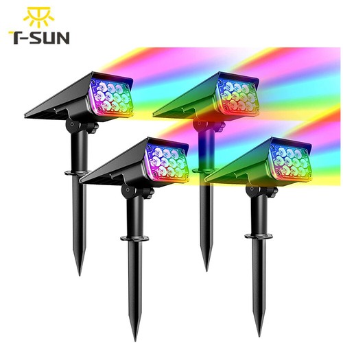 4pack solar powered led rgb - 4pack,