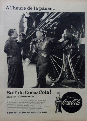 Publicité coca cola train - publicité,