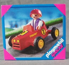 PLAYMOBIL 4612 ENFANT kart voiturette jeu ville roue racer casque BOITE NEUF