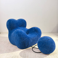 Custom Striped Lounge Chair