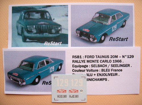 Rs081 decal restart ford - 1/43,