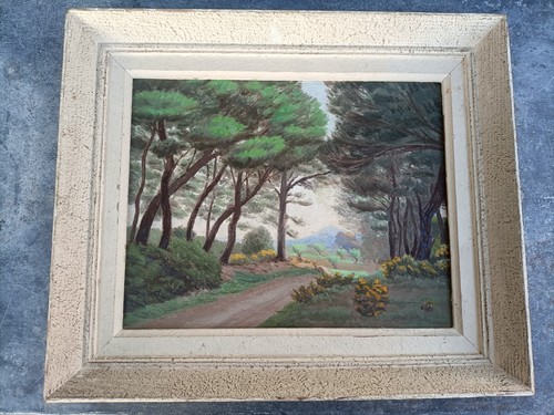 Tableau ancien paysage - tableau,