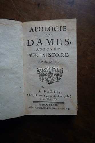 Apologie des - mme,