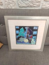 ancien tableau huile sur papier mr ro nature morte