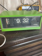 COPAL RP-200 Flip Clock Vintage Green Alarm Retro Design Fonctionnel Testé Japon