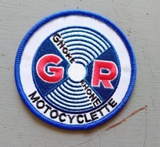 Ecusson Patch tissus thermocollant Moto Française Gnome Rhône 8 cm de diamètre