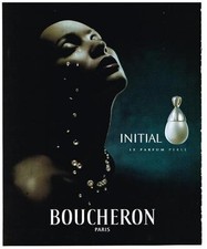 PUBLICITE ADVERTISING  2000  BOUCHERON  INITIAL  collection parfums  femme PERLE