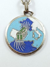 PORTE-CLES - Augis DÉMÉNAGEMENTS SALMON - Alger ALGÉRIE Vintage Métal Émaillé