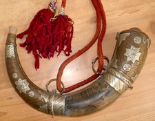 POIRE ou CORNE à POUDRE ORIENTALE XIX ème