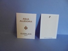 GUERLAIN- CARTE PUBLICITAIRE - ADVERTISING CARD  " AQUA ALLEGORIA "