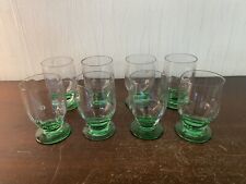 7 verres vert a eau en cristal Daum art déco (prix à la pièce)