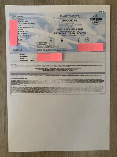 Places concert indochine - concert,