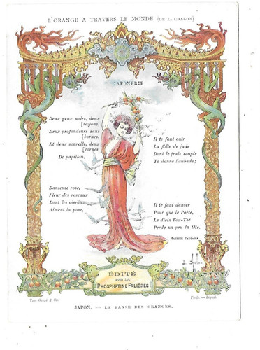 Ancien menu orange à - orange,