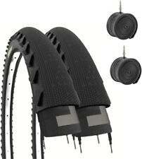 2 PNEUS DEMI SLICK 26 X 1.95 + CHAMBRES À AIR VTT TREKKING VÉLO HYBRIDE