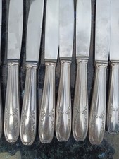 Ménagère 23 Couteaux Métal Argenté Laurier Acanthe Empire 