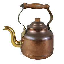Très Belle Théière Bouilloire en Cuivre  et Anse Laiton Doré/Copper Brass Teapot