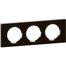 Legrand 069303 Plaque Céliane Matières 3 postes - finition Verre Piano