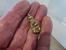 pendentif vierge argent,18ème siècle,H 3cm,P 0,6g