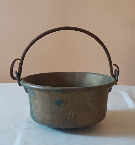 Chaudron ancien laiton - laiton, 31cm