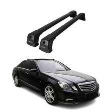 Barres de toit transversales pour Mercedes E Classe W212 2009-2016 Noir Alu