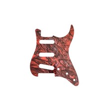 Pickguard pour Stratocaster SSS, 11 trous, rouge marbré-Guyker