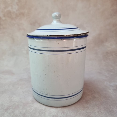 Ancien pot émail blanc - pot, en