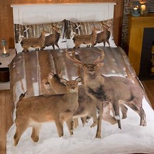 Hiver Cerf Double Couverture