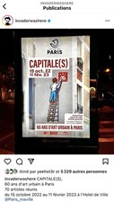 Invader affiche XXL print exposition Capitale(s) 175x120 cm invaders street art