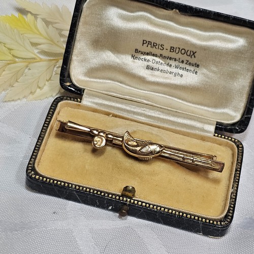 Pince cravate vintage pêche - pince,